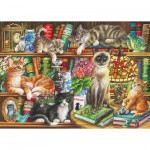 Puzzle  Gibsons-G6147 Puss In Books