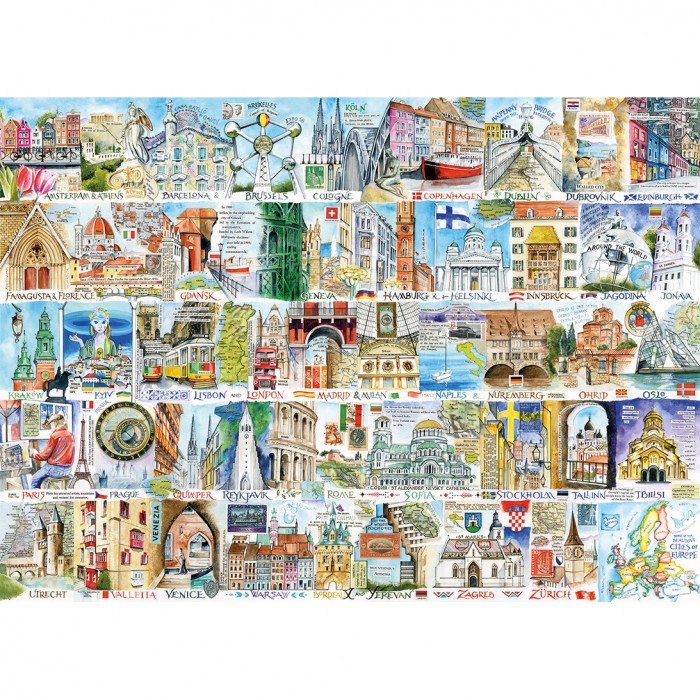 Puzzle Gibsons-G7146 Sehenswürdigkeiten Und Klänge Von Europa