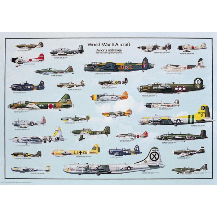 Puzzle Ricordi-2804-N-00005 Flugzeuge des 2. Weltkrieges