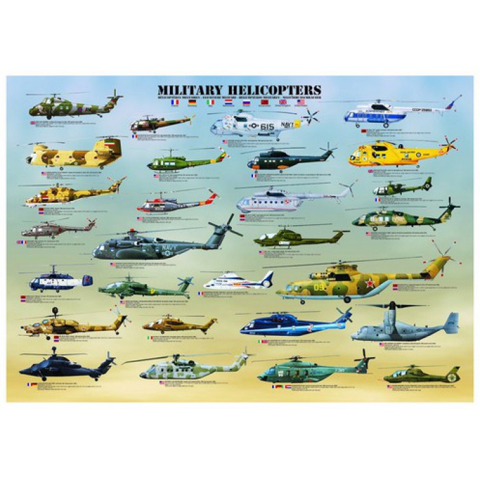 Puzzle Eurographics-6000-0088 Militärhubschrauber