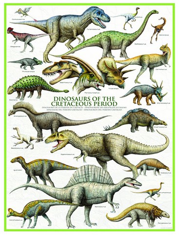 Puzzle Eurographics-6000-0098 Dinosaurier der Kreidezeit