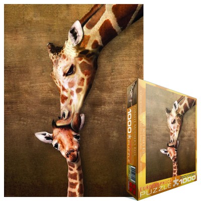 Puzzle Eurographics-6000-0301 Mutter- und Babygiraffe