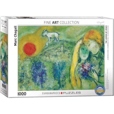 Puzzle Eurographics-6000-0848 Marc Chagall - Liebende in Vence
