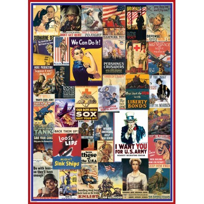 Puzzle Eurographics-6000-0937 World War I & II Vintage Posters