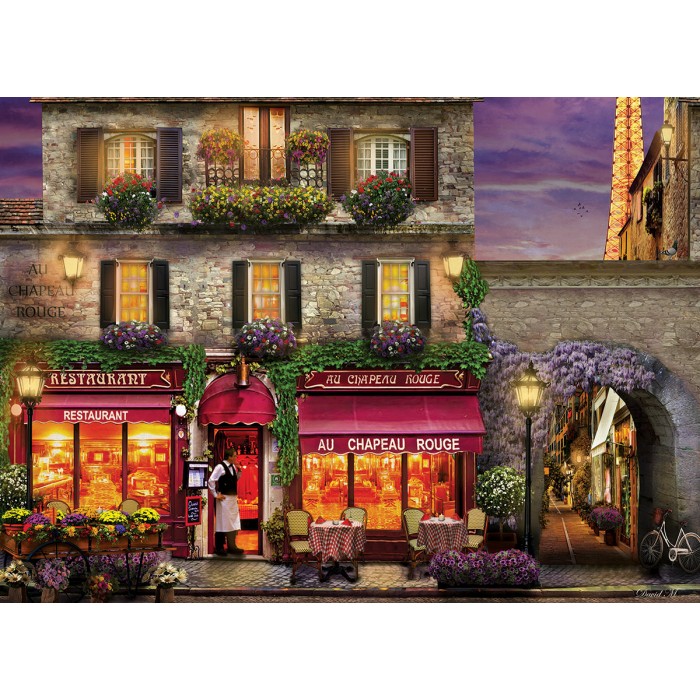Puzzle Eurographics-6000-0963 David Mc Lean - Restaurant au Chapeau Rouge