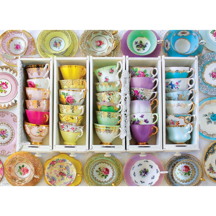 Puzzle Eurographics-6000-5342 Tea Cups Boxes