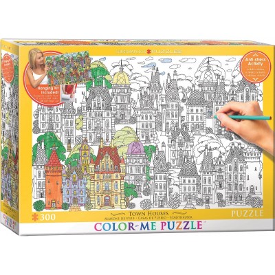 Puzzle Eurographics-6033-0882 XXL Color Me - Stadthäuser