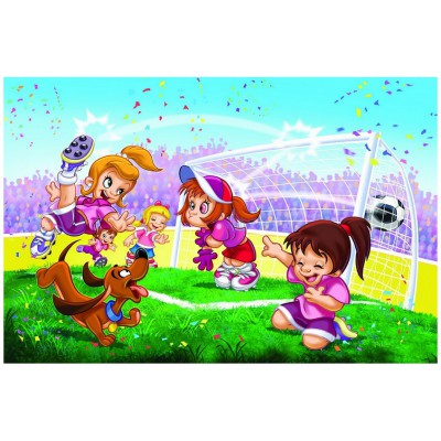 Puzzle Eurographics-6100-0413 Go Girls Go! Fußball