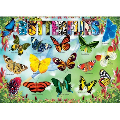 Puzzle Eurographics-6100-5485 XXL Teile - Garden Butterflies