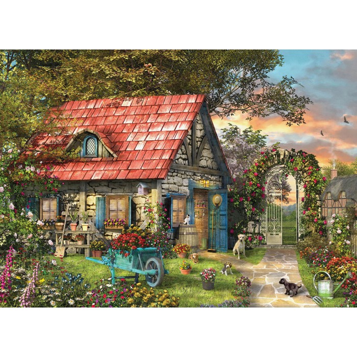  Eurographics-6500-0971 XXL Teile - Family Puzzle: Dominic Davison - The Country Shed