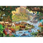  Eurographics-6500-0980 XXL Teile - Familiy Puzzle: Steve Crisp - Noah's Ark Before the Rain