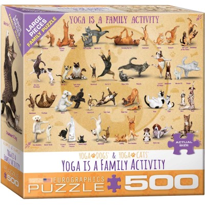 Puzzle Eurographics-6500-5354 XXL Teile - Yoga is A Family Activity