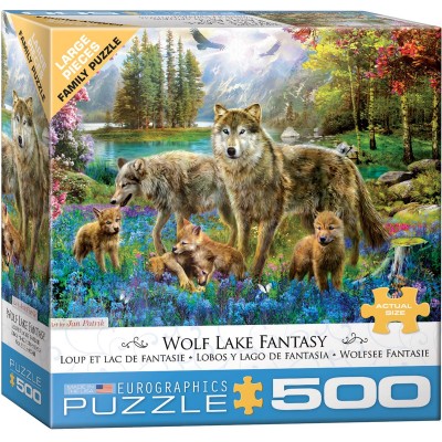 Puzzle Eurographics-6500-5360 XXL Teile - Wolf Lake Fantasy