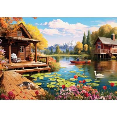 Puzzle Eurographics-6724-6016 Connecting Pieces - Lake Cottage