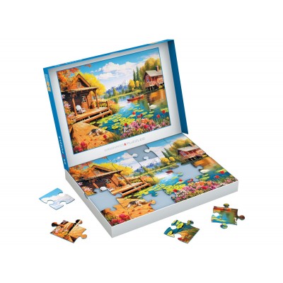 Puzzle Eurographics-6724-6016 Connecting Pieces - Lake Cottage