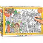 Puzzle   XXL Color Me - Stadthäuser
