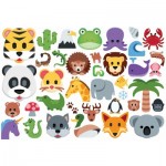 Puzzle   XXL Teile - Emoji Wildlife Animals