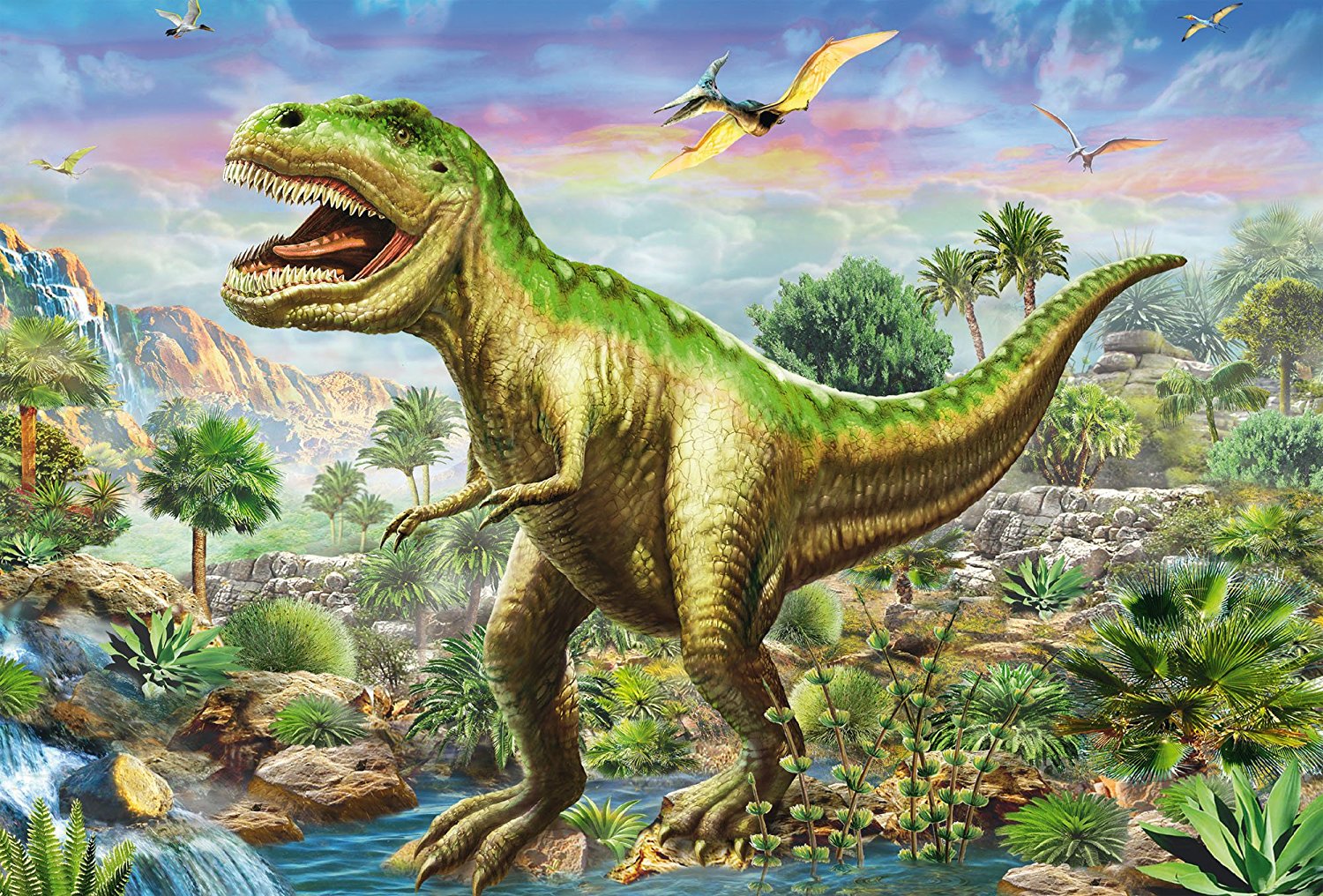 3 Puzzles  Abenteuer mit den Dinosauriern 48 Teile 
