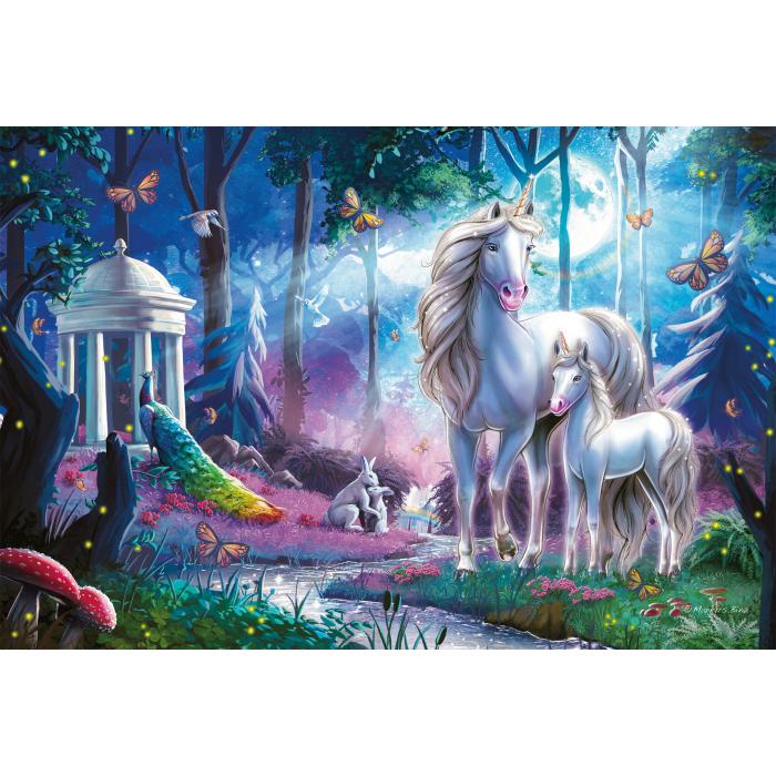 Puzzle   Einhornstute mit Fohlen