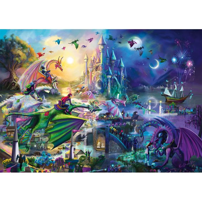 Puzzle   Nächtlicher Drachen-Wettstreit