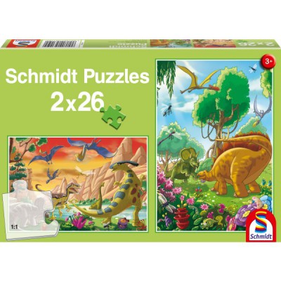 Puzzle Schmidt-Spiele-56119 Dinosaurierfreunde