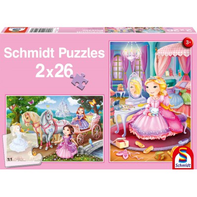 Puzzle Schmidt-Spiele-56126 Märchenhafte Prinzessinnen
