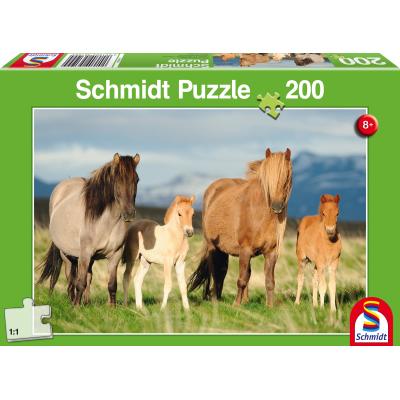 Puzzle Schmidt-Spiele-56199 Pferdefamilie