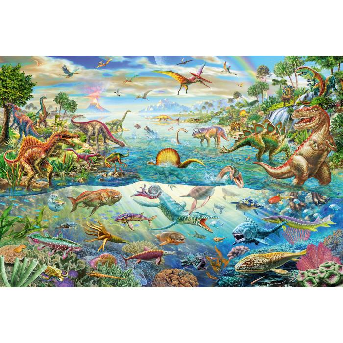 Puzzle  Schmidt-Spiele-56253 Entdecke die Dinosaurier