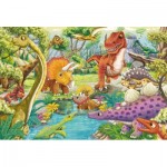  Schmidt-Spiele-56465 3 Puzzles - Spaß mit den Dinosauriern