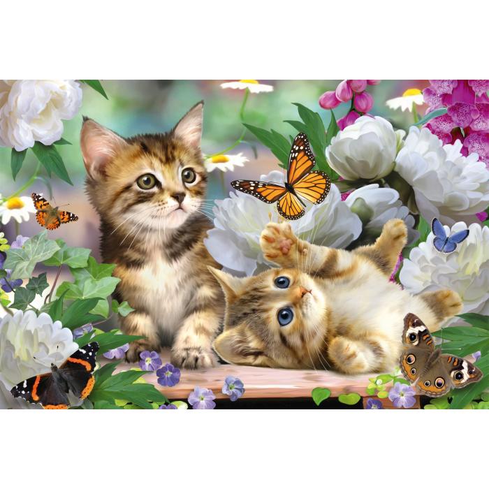 Puzzle  Schmidt-Spiele-56468 Verspielte Katzenbabies