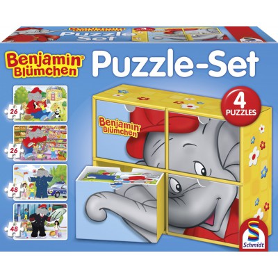 Schmidt-Spiele-56502 4 Puzzles - Benjamin Blümchen