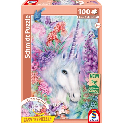Puzzle Schmidt-Spiele-56530 Sanfte Einhornschönheit