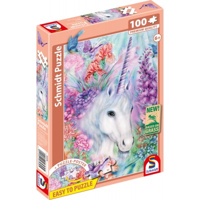 Puzzle Schmidt-Spiele-56530 Sanfte Einhornschönheit