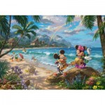 Puzzle  Schmidt-Spiele-57528 Mickey und Minnie auf Hawaii