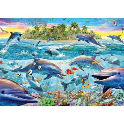 Puzzle Schmidt-Spiele-58227 Riff der Delfine
