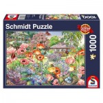 Puzzle  Schmidt-Spiele-58975 Blühender Garten