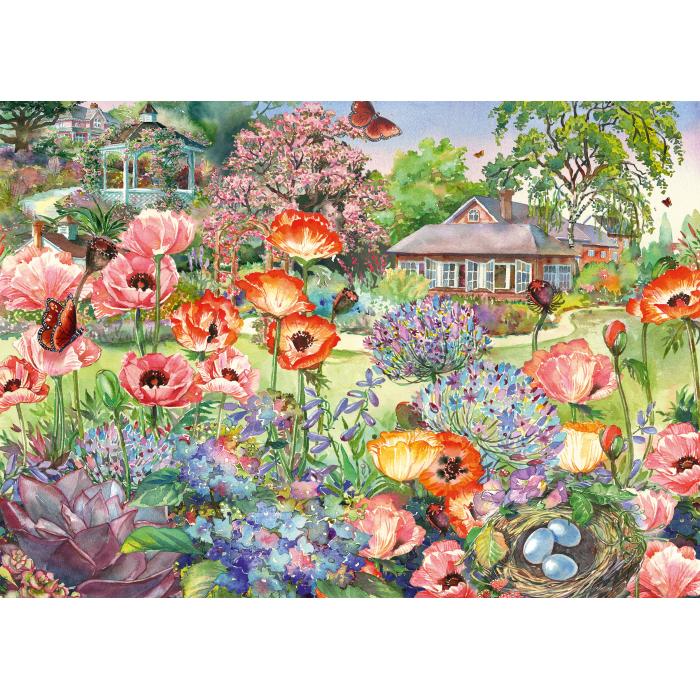 Puzzle  Schmidt-Spiele-58975 Blühender Garten