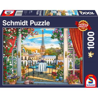 Puzzle Schmidt-Spiele-58976 Terrace in Paris
