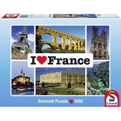 Puzzle Schmidt-Spiele-59282 I love France