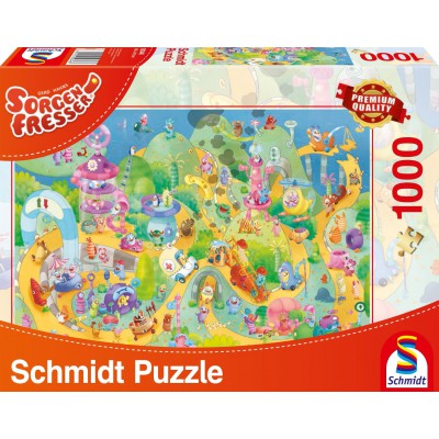 Puzzle Schmidt-Spiele-59368 Sorgenfresser: Auf die Plätze fertig, los!