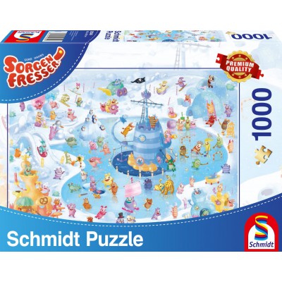 Puzzle Schmidt-Spiele-59371 Sorgenfresser, Winterspaß