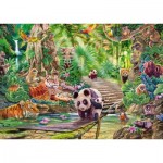 Puzzle  Schmidt-Spiele-59962 Asiatische Tierwelt