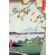 Puzzle aus handgefertigten Holzteilen - Hiroshige: Blühender Apfelbaum