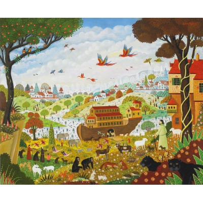Puzzle-Michele-Wilson-A1054-650 Handgeschnittenes Holzpuzzle - Noah'S Ark
