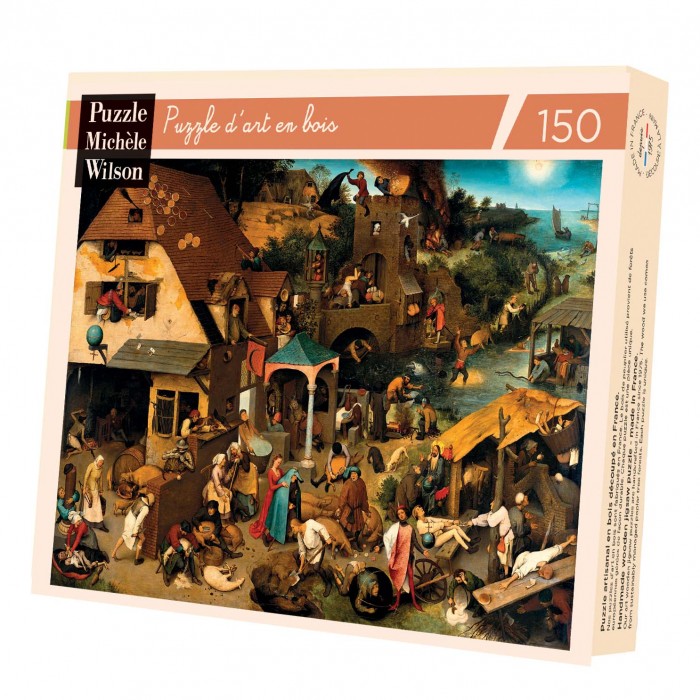  Puzzle-Michele-Wilson-A131-150 Handgeschnittenes Holzpuzzle - Flemish Proverbs
