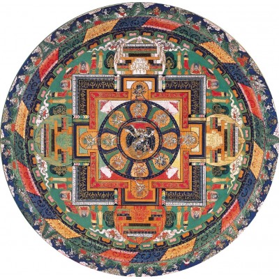 Puzzle-Michele-Wilson-A336-150 Puzzle aus handgefertigten Holzteilen - Vajrabhairava Mandala aus Tibet