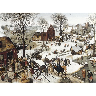 Puzzle-Michele-Wilson-C58-350 Puzzle aus handgefertigten Holzteilen - Brueghel: Volkszählung zu Bethlehem