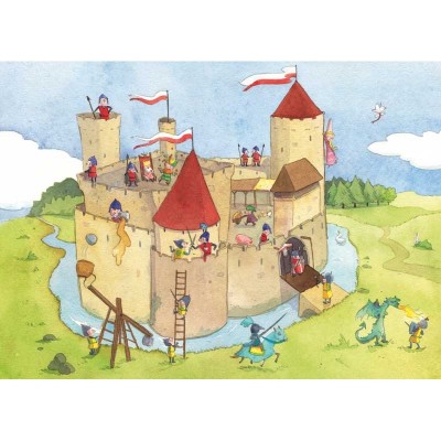 Puzzle-Michele-Wilson-K145-24 Puzzle aus handgefertigten Holzteilen - Panik im Schloss-Fort