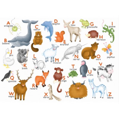 Puzzle-Michele-Wilson-W306-12 Puzzle aus handgefertigten Holzteilen - Hannah Weeks: Alphabet der Tiere