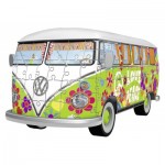   3 Puzzles - Volkswagen T1 - Hippie Style